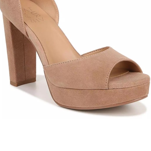 Naturalizer Womens Suede Open Toe Buckle Ankle Strap Shoes - Picture 2 of 3